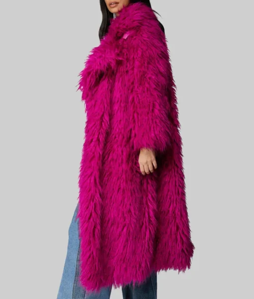 Elsbeth Carrie Preston Pink Fur Coat