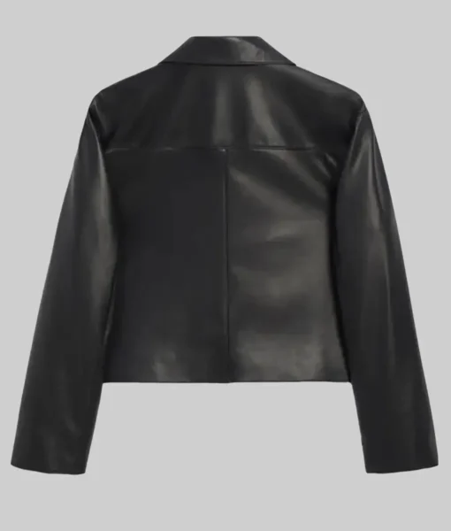 Sydney Sweeney Black Leather Jacket