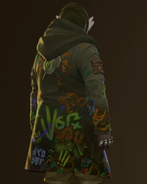 Ekko Arcane Tv Series Green Hooded Jacket