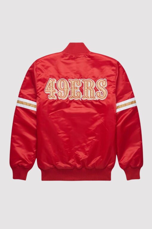 San Francisco 49ers Red Satin Varsity Jacket