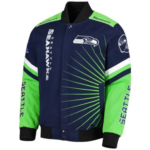 Seattle Seahawks Full Snap Varsity Jacket