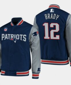 New England Patriots Tom Brady Full Snap Jacket