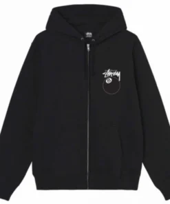 8 Ball Zip Black Hoodie