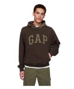 Gap Houndstooth Logo Hoodie