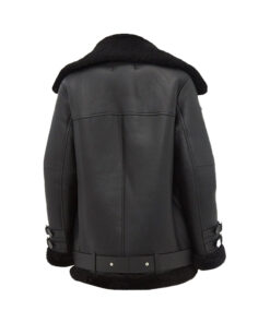 Women Black B3 Shearling Leather Jacket