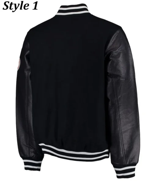 NY Yankees Varsity Wool/Leather Black Jacket
